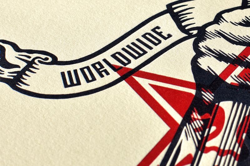 Plakat Obey Shepard Fairey Hammer and Fist Letterpress poster 1