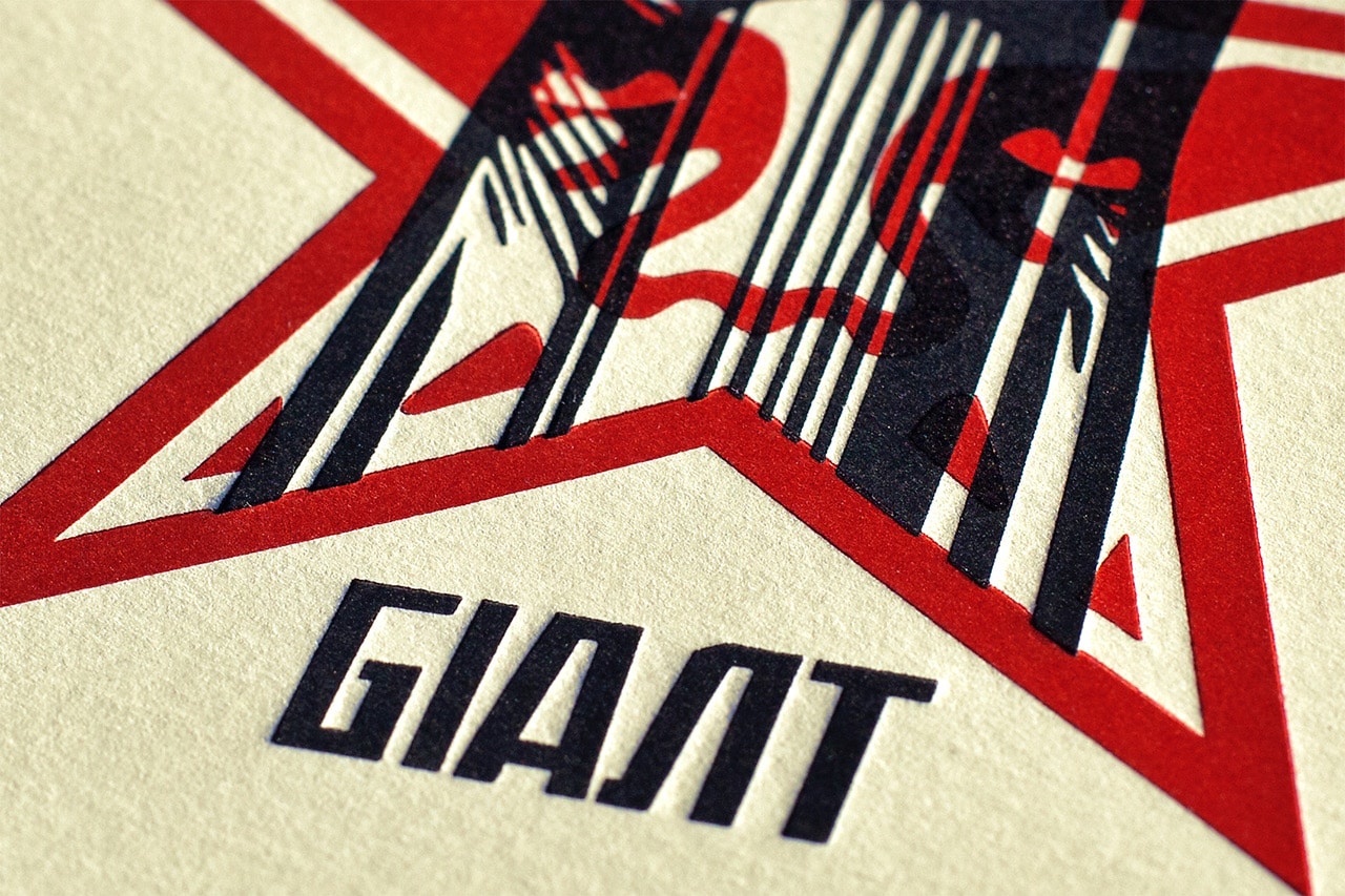 Plakat Obey Shepard Fairey Hammer and Fist Letterpress poster 2