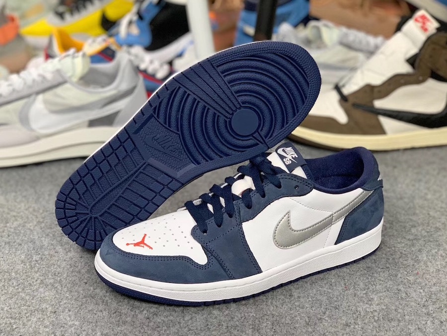 Eric Koston x Nike SB x Air Jordan 1 Low Midnight Navy Ember Glow CJ7891-400 2