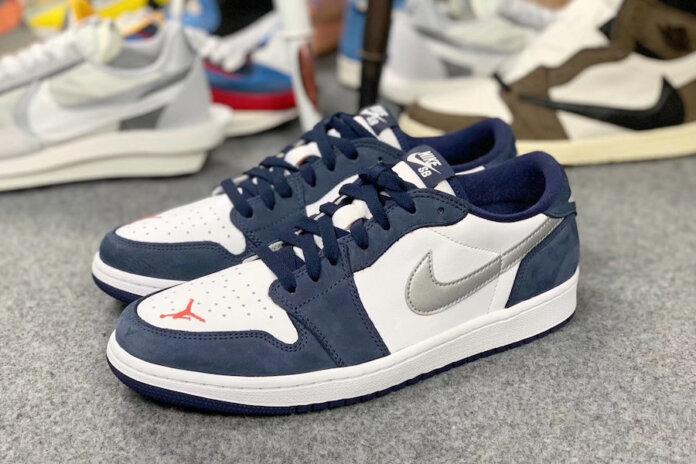 Eric Koston x Nike SB x Air Jordan 1 Low Midnight Navy Ember Glow CJ7891-400