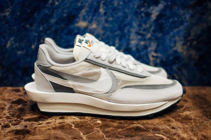 sacai x Nike LDV Waffle Daybreak white grey sacai x Nike LDV Waffle Daybreak white grey