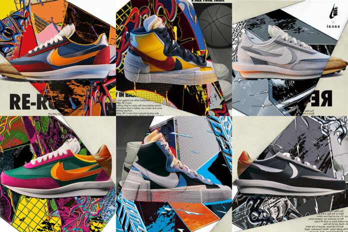 sacai x Nike LDWaffle Blazer Mid sacai x Nike LDWaffle Blazer Mid
