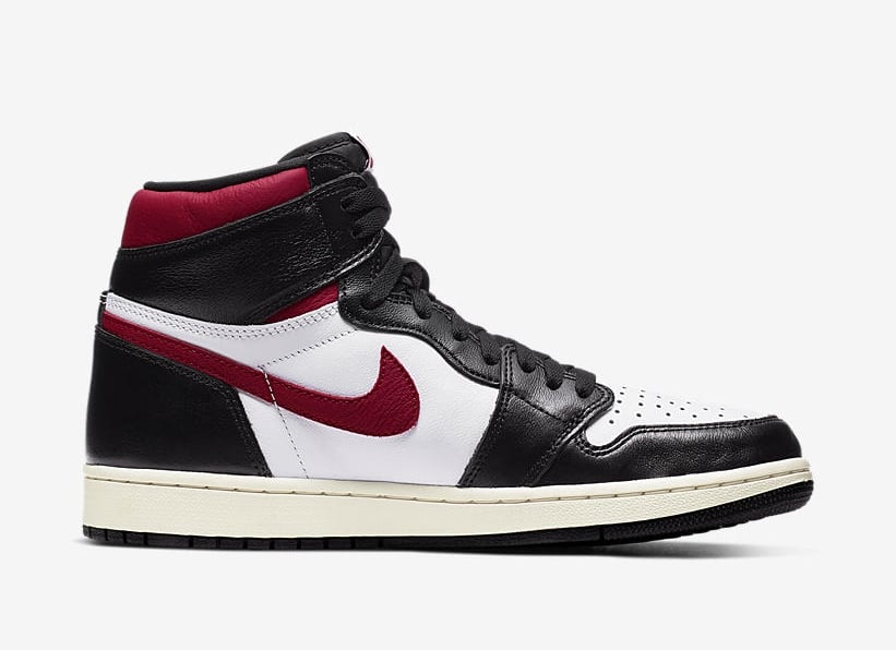 Air Jordan 1 High Black White Sail Gym Red 555088-061 2