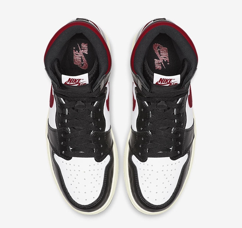 Air Jordan 1 High Black White Sail Gym Red 555088-061 4