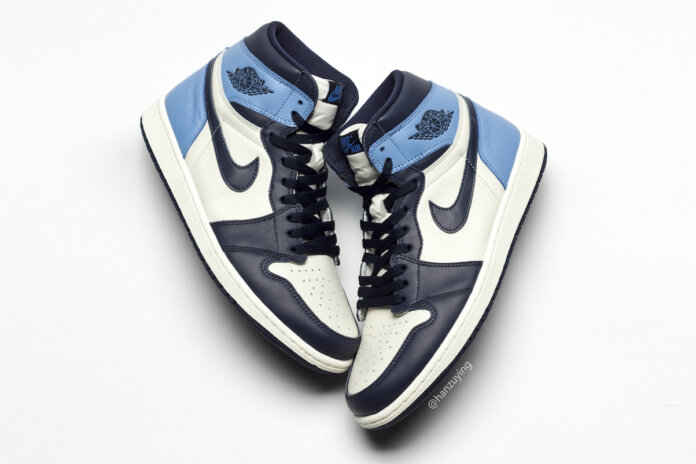 Air Jordan 1 Sail Obsidian University Blue 555088-140