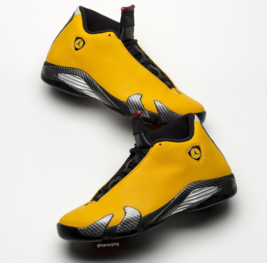 Air Jordan 14 Reverse Yellow Ferrari BQ3685-706 2