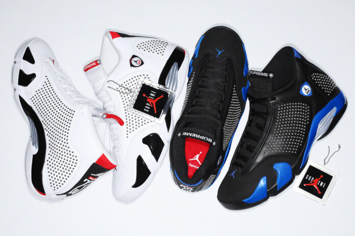 Supreme x Air Jordan 14 Black White Supreme x Air Jordan 14 Black White