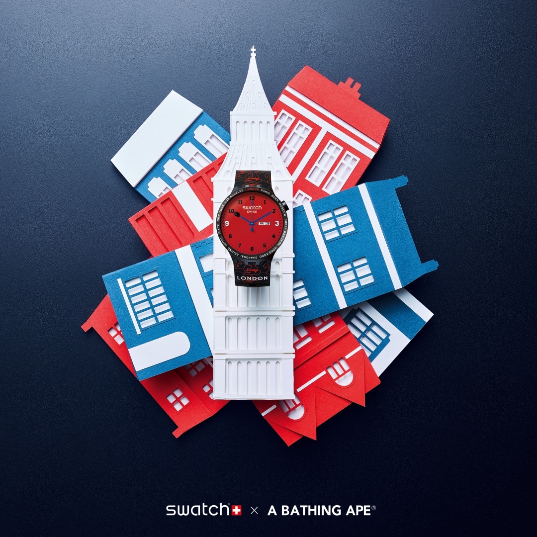 Zegarki BAPE x SWATCH BIG BOLD 15