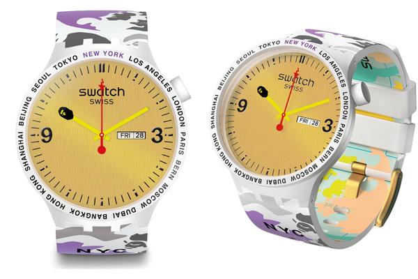 Zegarki BAPE x SWATCH BIG BOLD 18