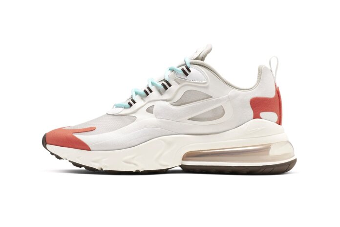 Nike Air Max 270 React Light Chalk Team Orange AO4971-200 Nike Air Max 270 React Light Chalk Team Orange AO4971-200