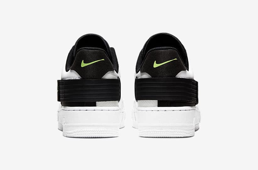 Nike Air Force 1 Low Type White Volt Black White AT7859-101 5
