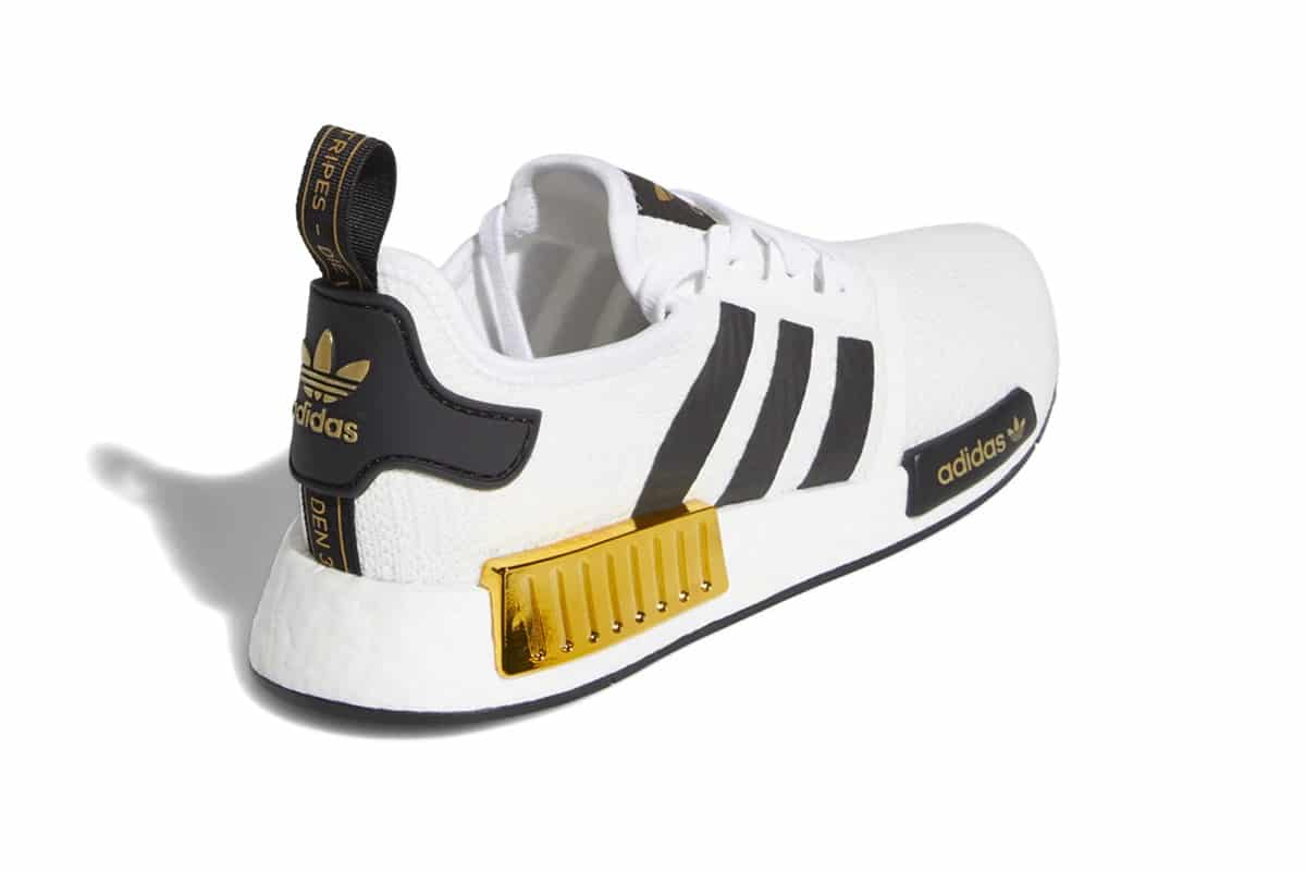 adidas NMD R1 Cloud White Core Black Gold Metallic EG5662 2