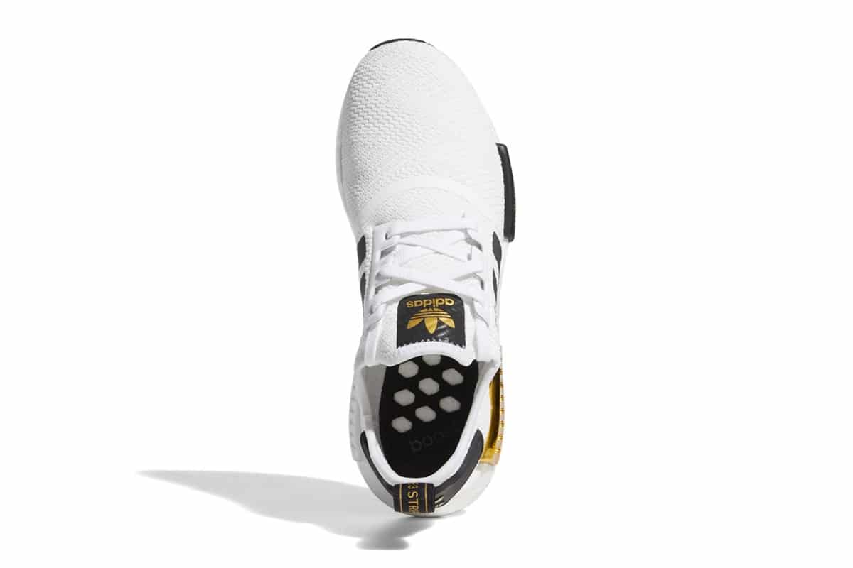 adidas NMD R1 Cloud White Core Black Gold Metallic EG5662 3