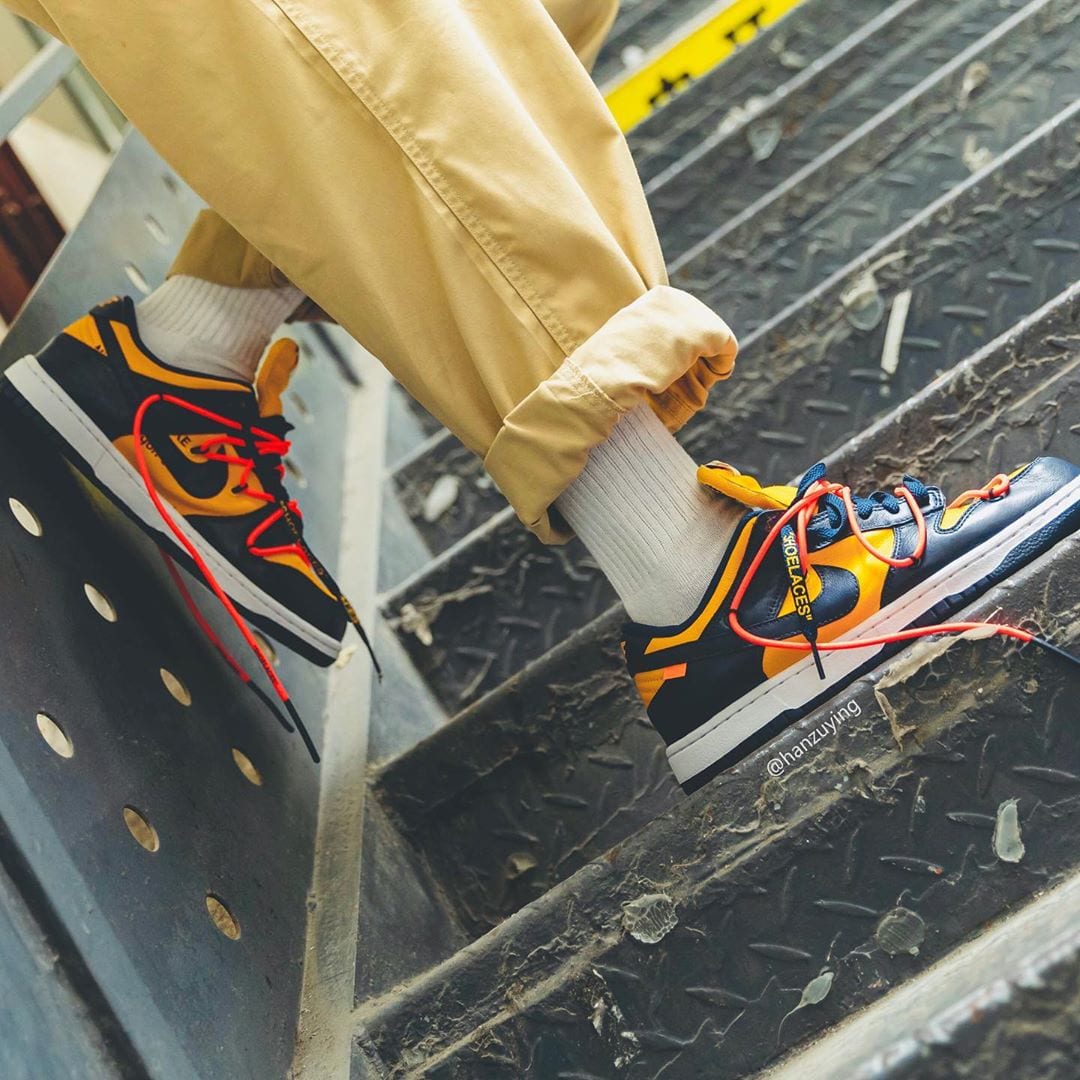 Futura x Off-White X Nike Dunk Low University Gold Midnight Navy White CT0856-700 6