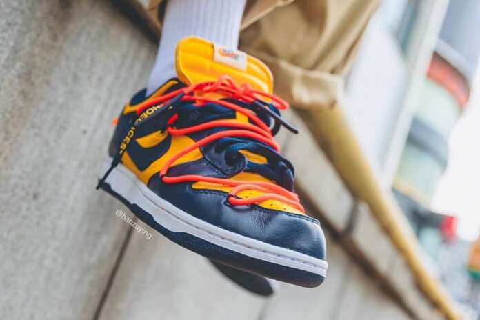 Futura x Off-White X Nike Dunk Low University Gold Midnight Navy White CT0856-700 Futura x Off-White X Nike Dunk Low University Gold Midnight Navy White CT0856-700