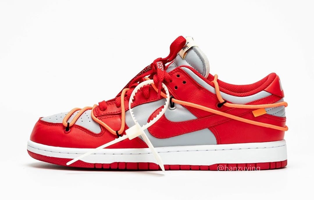 Futura x Off-White X Nike Dunk Low University Red University Red Wolf Grey CT0856-600 01