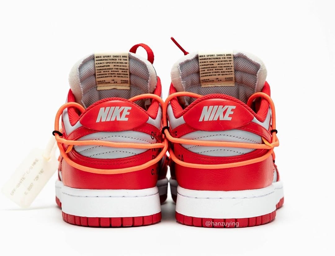 Futura x Off-White X Nike Dunk Low University Red University Red Wolf Grey CT0856-600 5