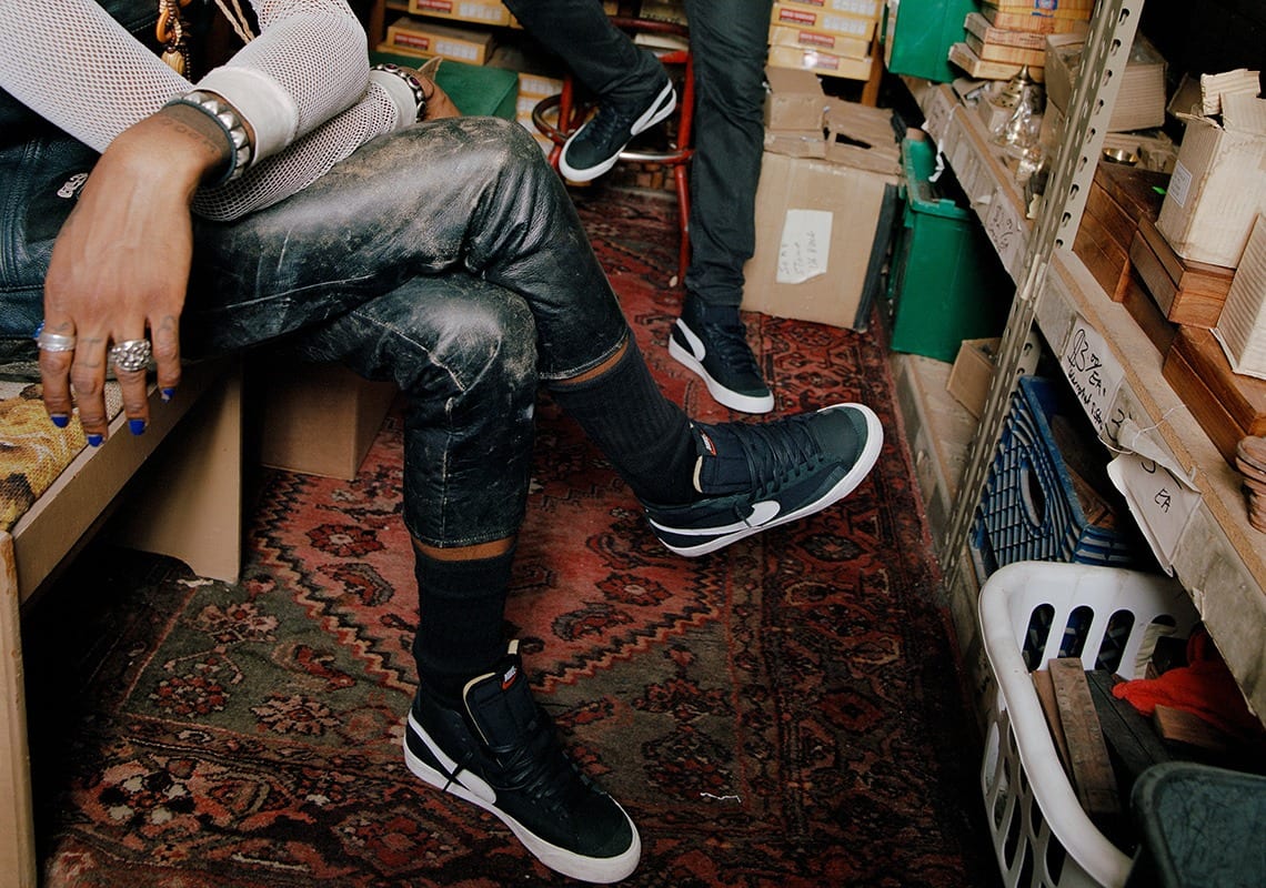 Slam Jam x Nike Blazer Mid Black White 3