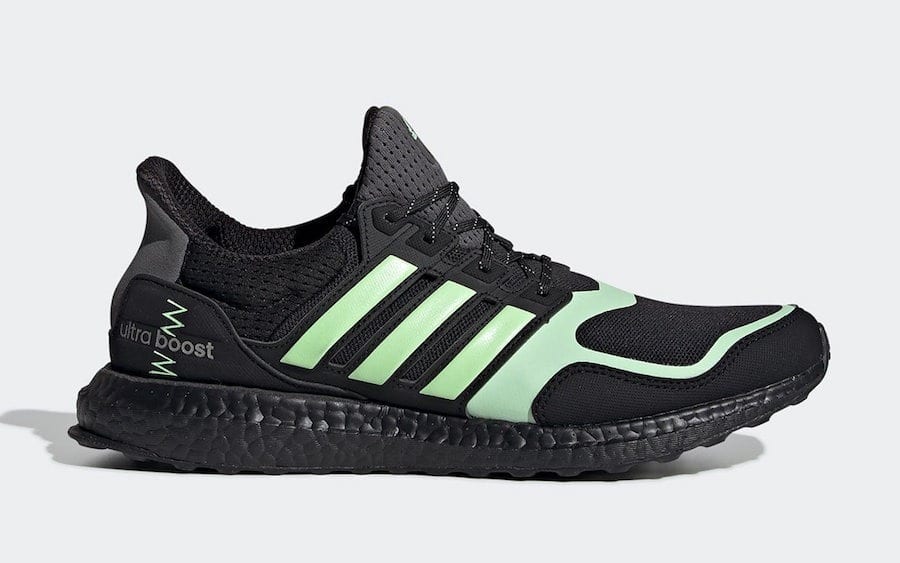 adidas Ultra Boost S and L Core Black Glow Green Grey Five FV7284 1