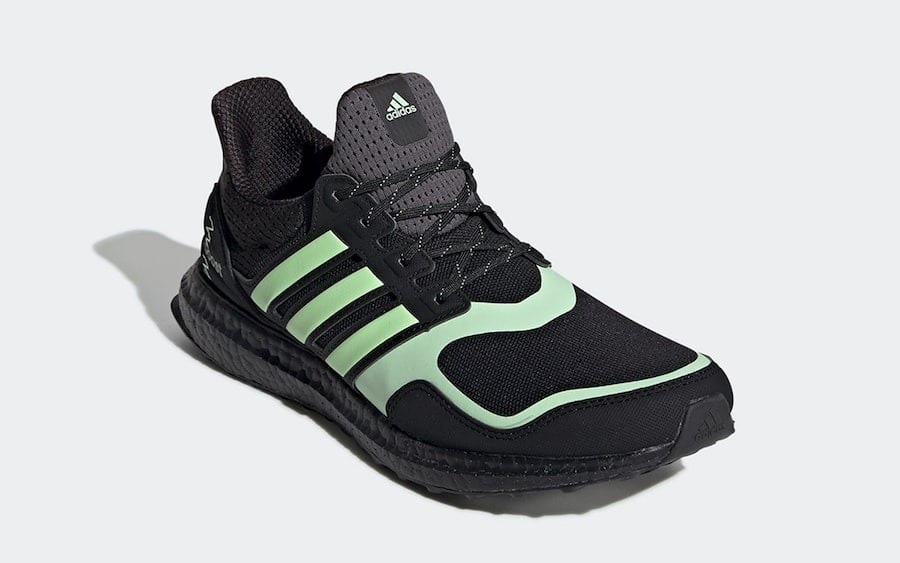 adidas Ultra Boost S and L Core Black Glow Green Grey Five FV7284 2
