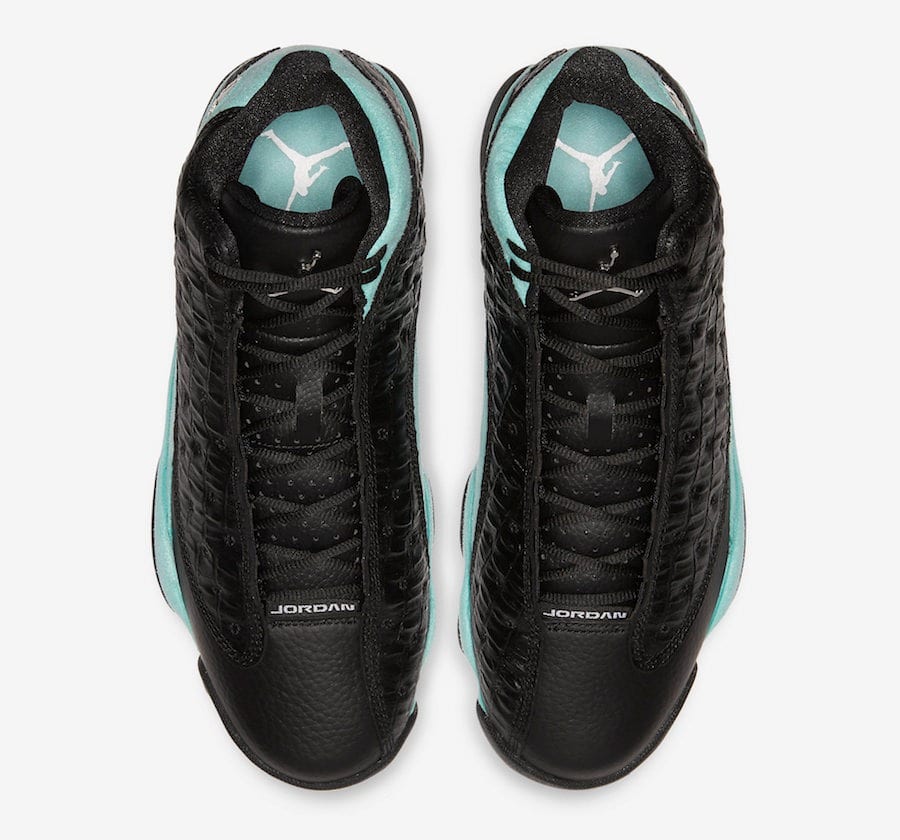 Air Jordan 13 Black Island Green Metallic Silver 414571-030 4