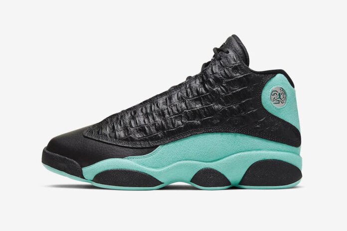 Air Jordan 13 Black Island Green Metallic Silver 414571-030 Air Jordan 13 Black Island Green Metallic Silver 414571-030