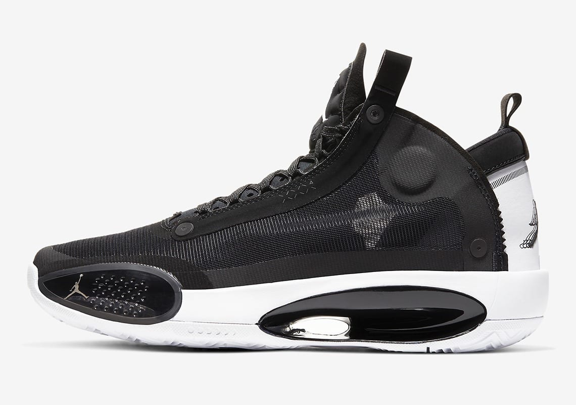 Air Jordan 34 Eclipse Black Metallic Silver Black AR3240-001 2