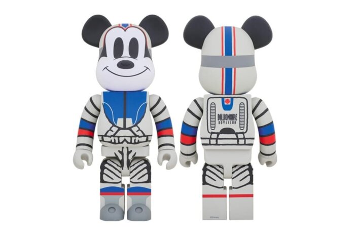 Billionaire Boys Club x Medicom Toy BEARBRICK Astronaut Mickey Mouse