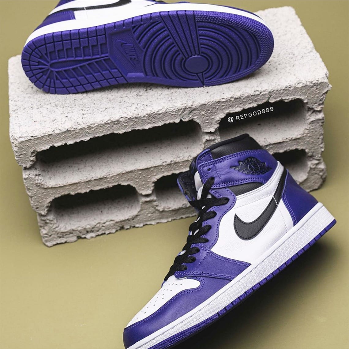 Air Jordan 1 High Court Purple White Black 555088-500 6