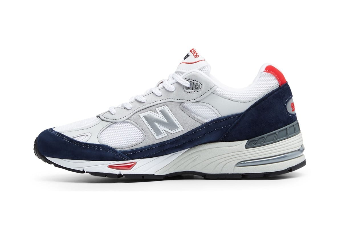 New Balance 991 Grey Navy Red 1