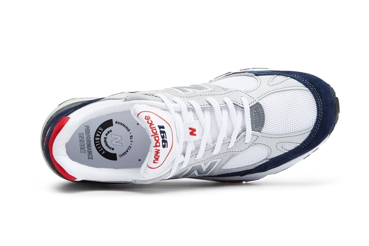 New Balance 991 Grey Navy Red 2