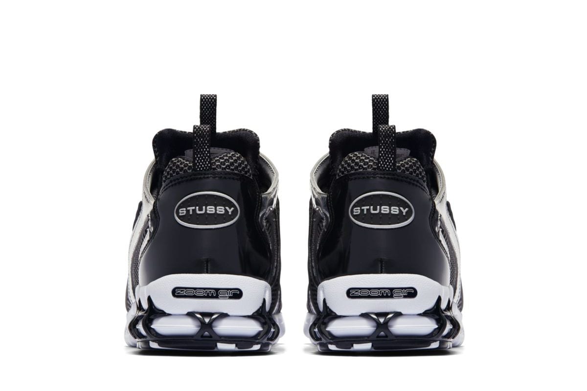 Stussy x Nike Air Zoom Spiridon Cage 2 Black Cool Grey White CU1854-001 6