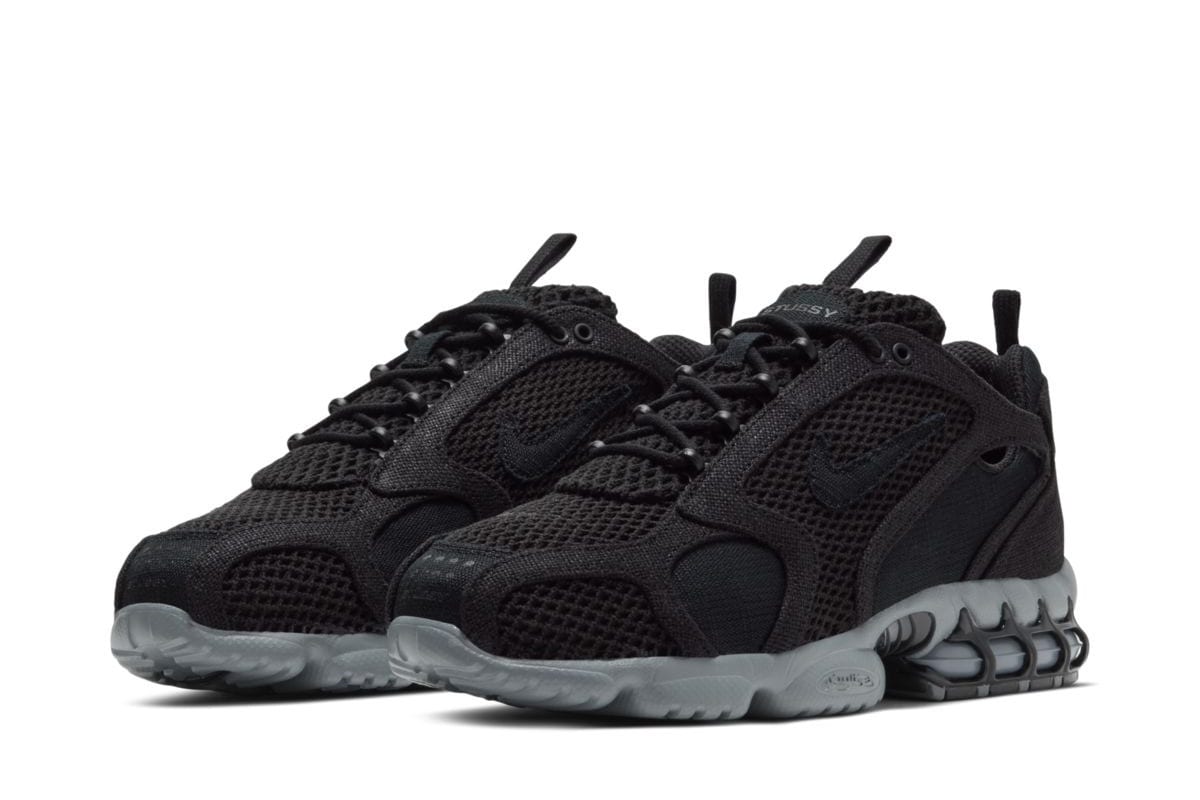 Stussy x Nike Air Zoom Spiridon Cage 2 Black CQ5486-001 3