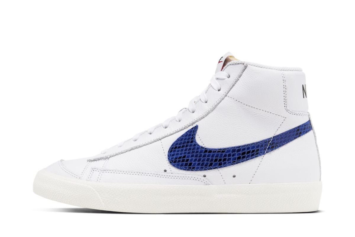 nike blazer mid 77 snakeskin blue red CW7073-100 2
