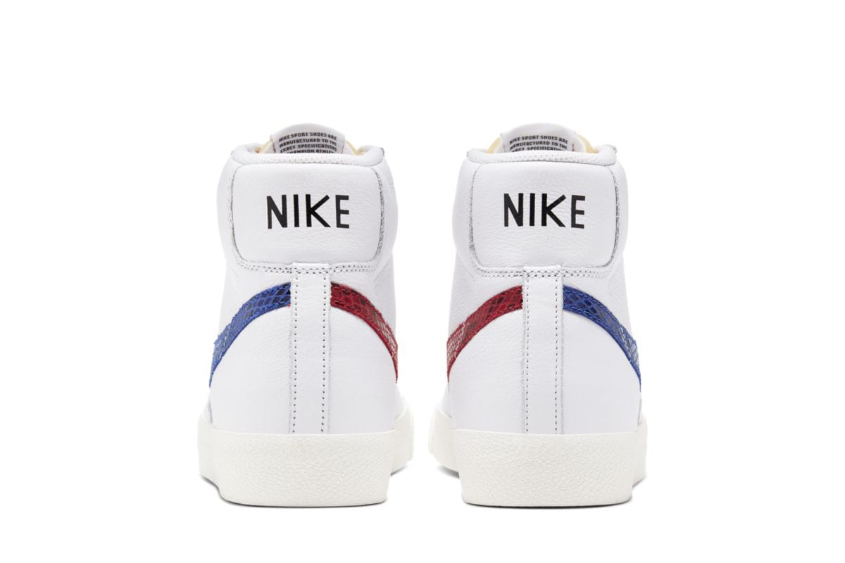 nike blazer mid 77 snakeskin blue red CW7073-100 6