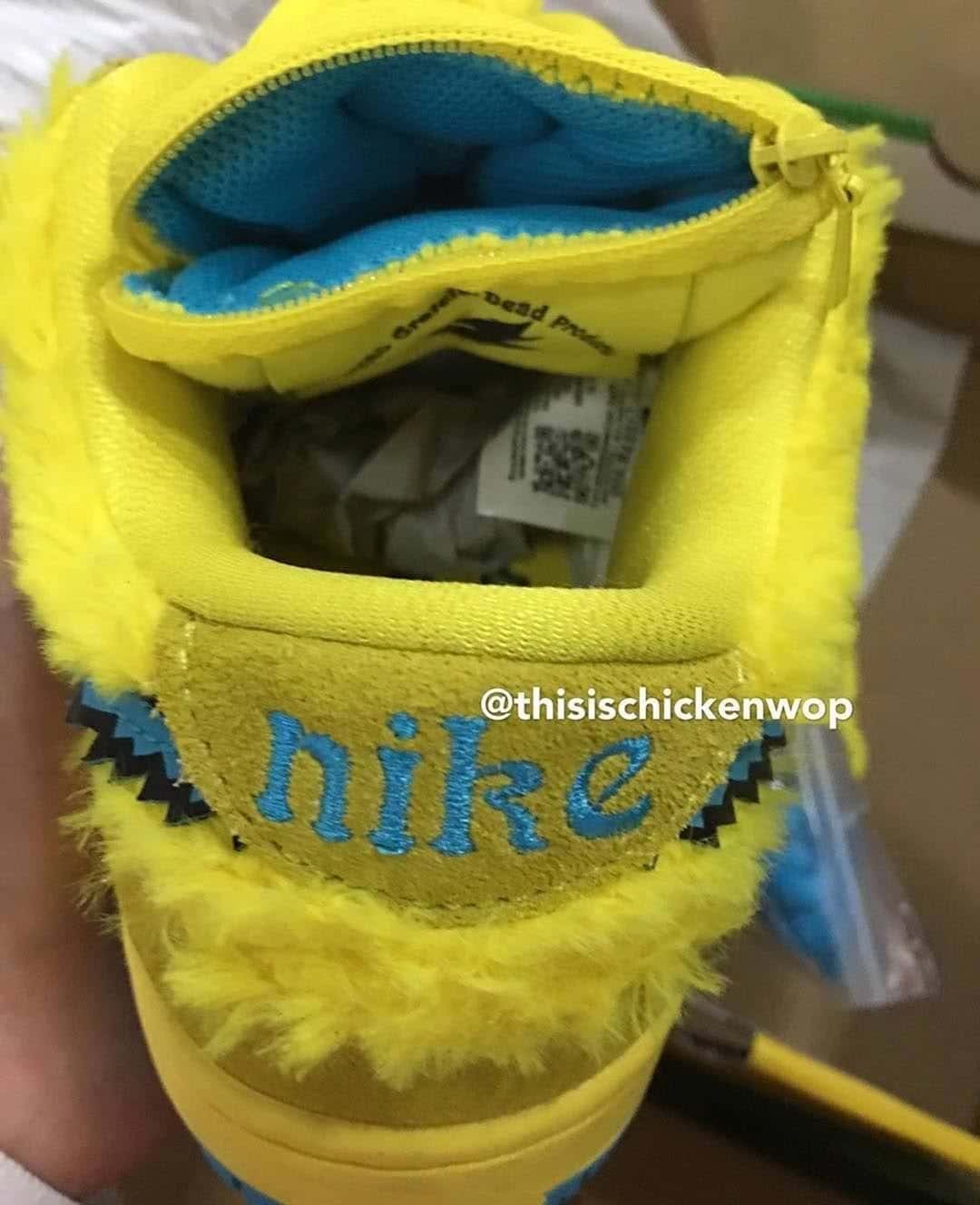 Grateful Dead x Nike SB Dunk Low Yellow 4