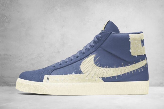 Nike SB Blazer Mid Sashiko Mystic Navy CT0715-400 Nike SB Blazer Mid Sashiko Mystic Navy CT0715-400