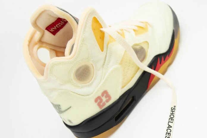 Off-White x Air Jordan 5 Sail DH8565-100 Off-White x Air Jordan 5 Sail DH8565-100