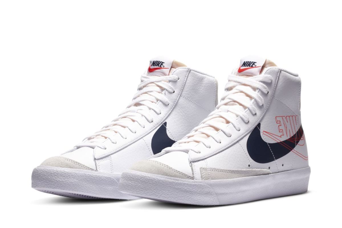 nike blazer mid white branding DA4651-100 3