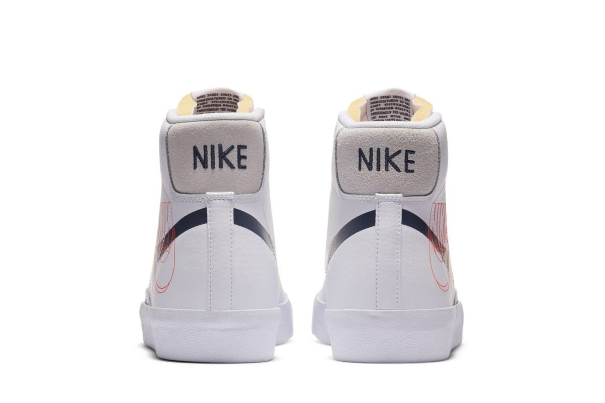 nike blazer mid white branding DA4651-100 5