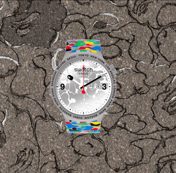 zegarki BAPE x Swatch Big Bold 2020 6