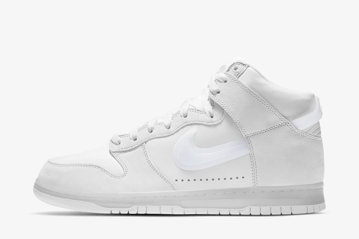 slam jam x nike dunk high white