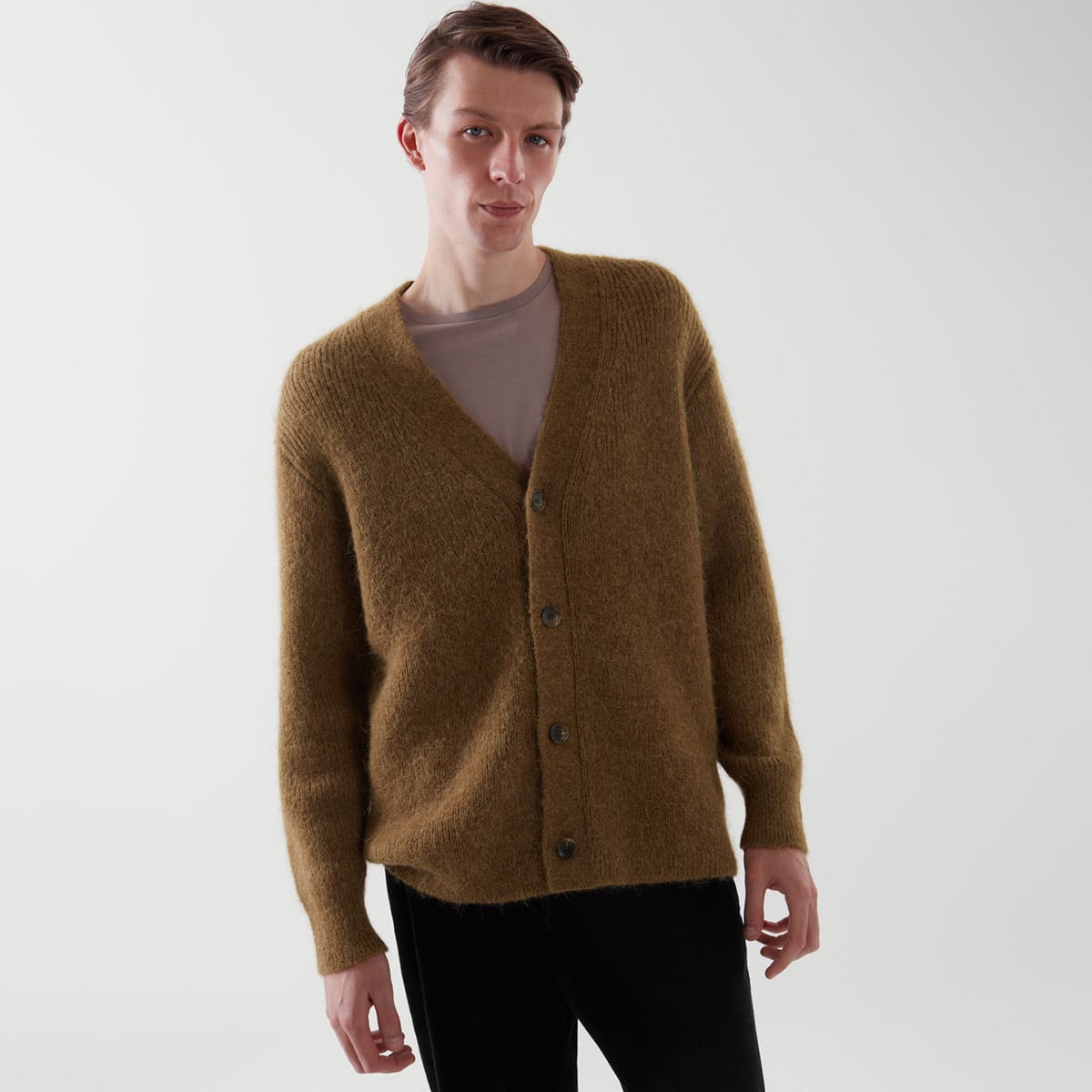 COS RELAXED-FIT MERINO WOOL CARDIGAN
