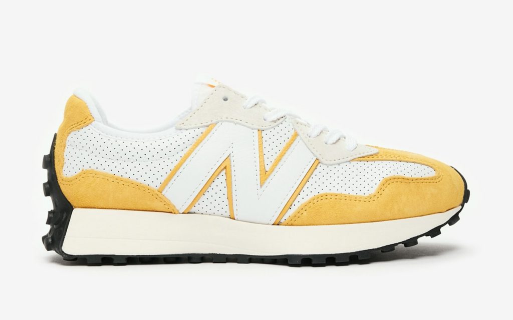 new balance 327 perforated pack yellow 2