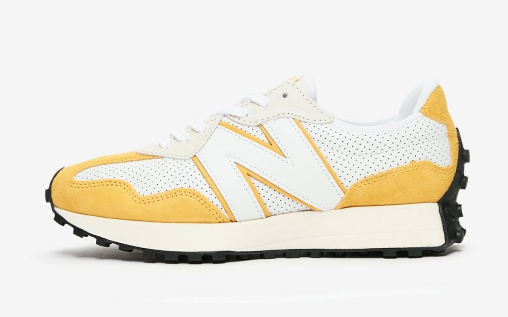 new balance 327 perforated pack yellow 3