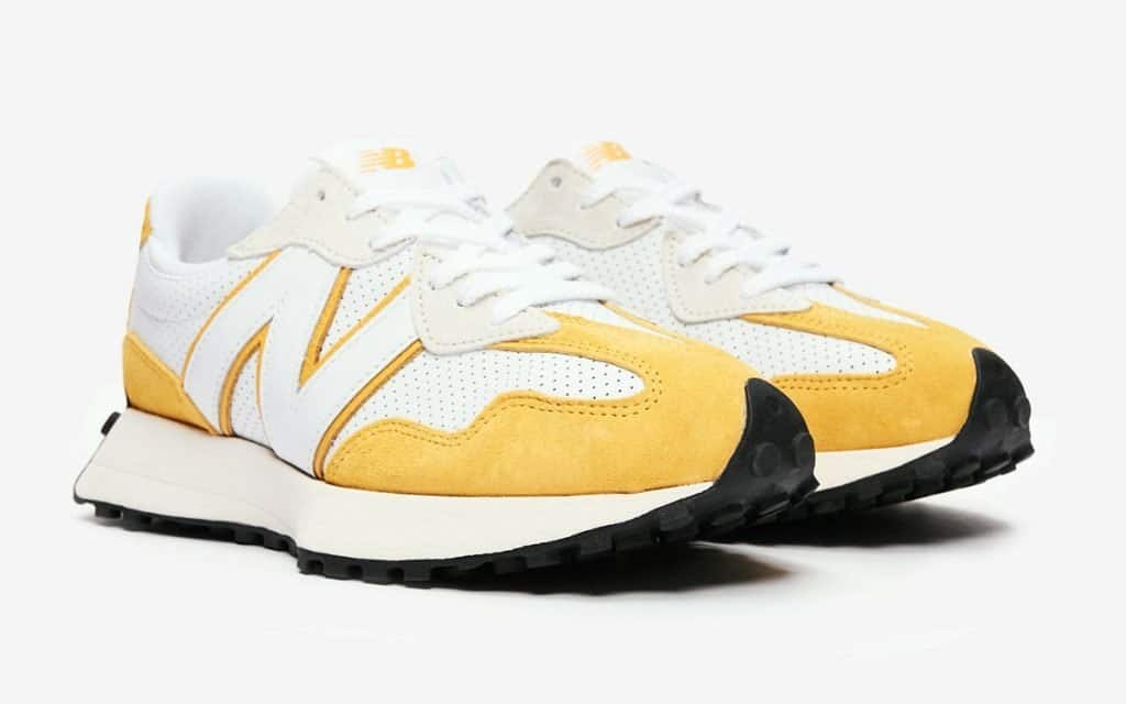 new balance 327 perforated pack yellow 4