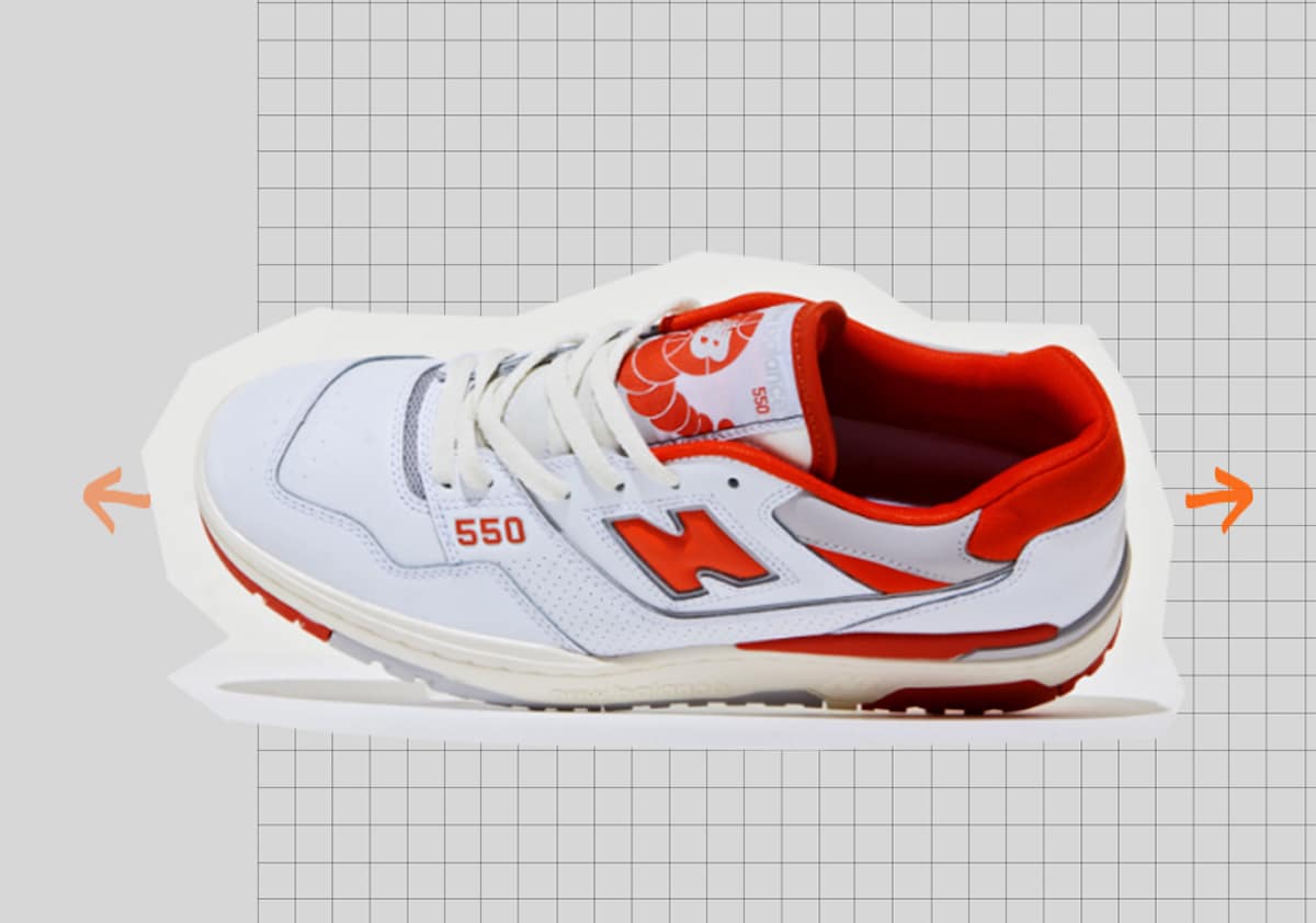 Size x New Balance 550 white red 3