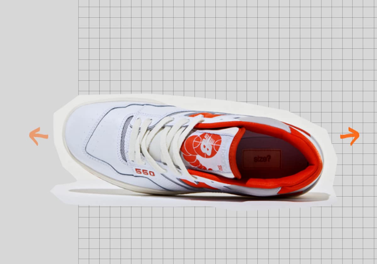 Size x New Balance 550 white red 4