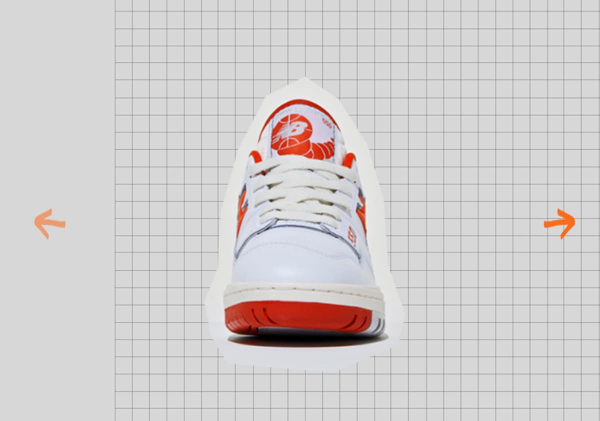 Size x New Balance 550 white red 5