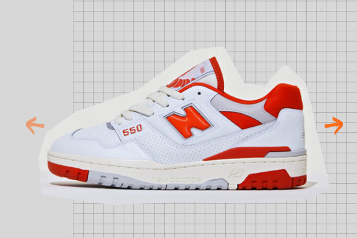 Size x New Balance 550 white red Size x New Balance 550 white red